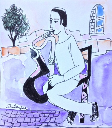 Rysunek zatytułowany „music” autorstwa Janna Shulrufer, Oryginalna praca, Akwarela