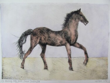 Obrazy i ryciny zatytułowany „Horse” autorstwa Janna Shulrufer, Oryginalna praca, Rytownictwo