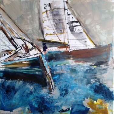 Painting titled "Regatta" by Jana Scherer, Original Artwork, Acrylic