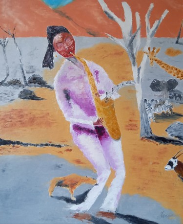 Pittura intitolato "244 Namibie insolite" da Gilles Janson, Opera d'arte originale, Olio