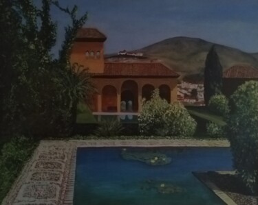 Schilderij getiteld "Alhambra" door Janusz Klas (El Polaco), Origineel Kunstwerk, Olie
