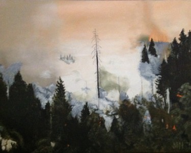 Arte digital titulada "Rim Fire, Yosemite 2" por Jan Wall, Obra de arte original, Impresión digital