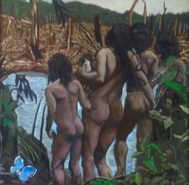 Pintura intitulada "Brazil" por Jan Wall, Obras de arte originais, Impressão digital