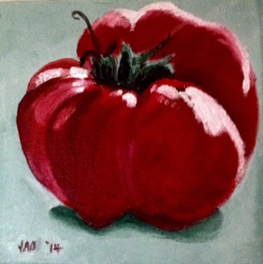 Painting titled "Tomato" by Jan Wall, Original Artwork, Oil