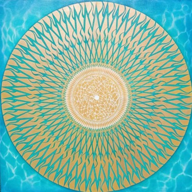 Картина под названием "Sol sobre el mar Ca…" - Jany Torres, Подлинное произведение искусства, Акрил