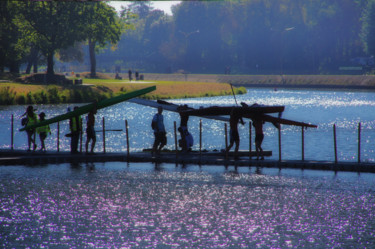 Photography titled "pont flottant ponto…" by Jarek Witkowski, Original Artwork