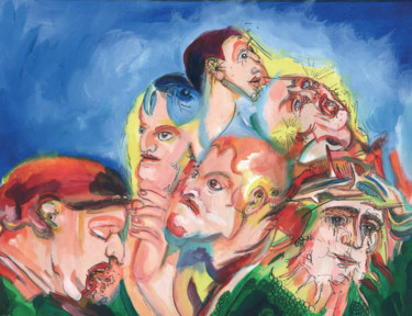 Peinture intitulée "Les apôtres 19" par Pierre Andrillon (Jasinski), Œuvre d'art originale, Acrylique