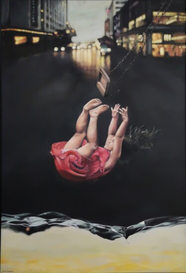 Malerei mit dem Titel "Swinging through th…" von Javid Andalib, Original-Kunstwerk, Acryl