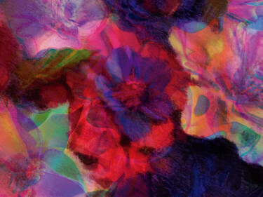 Digital Arts titled "Floral/XL large ori…" by Javier Diaz, Original Artwork, Manipulated Photography
