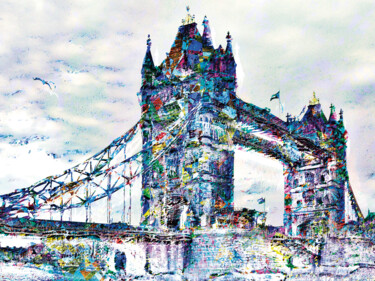 Grafika cyfrowa / sztuka generowana cyfrowo zatytułowany „Puente de Londres/X…” autorstwa Javier Diaz, Oryginalna praca, Man…