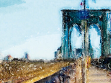 Arte digital titulada "Brooklyn bridge/XL…" por Javier Diaz, Obra de arte original, Fotografía manipulada