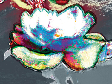 Digitale Kunst getiteld "Una flor V" door Javier Diaz, Origineel Kunstwerk, Gemanipuleerde fotografie