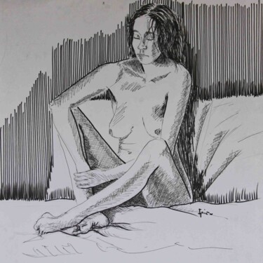"Desnudo con rotulad…" başlıklı Resim Javier Ipiña tarafından, Orijinal sanat, Işaretleyici