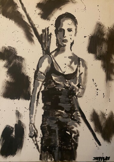 Peinture intitulée "Lara Croft Tomb Rai…" par Jayfray, Œuvre d'art originale, Acrylique Monté sur Châssis en bois