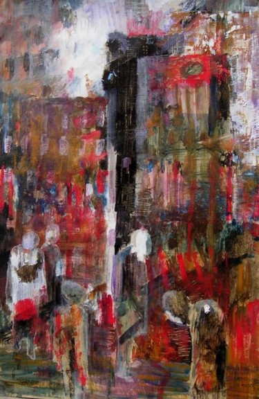 Schilderij getiteld "Urban landscape" door Jayto Cardalliaguet, Origineel Kunstwerk