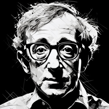 Digital Arts titled "Drawing Woody Allen" by Jb_ Joaofranca, Original Artwork, Pencil