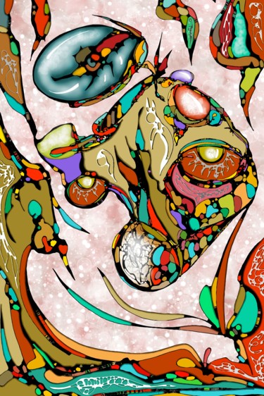 Digital Arts titled "The Face of Thousand" by João Bello (JBello Studio), Original Artwork, Digital Painting