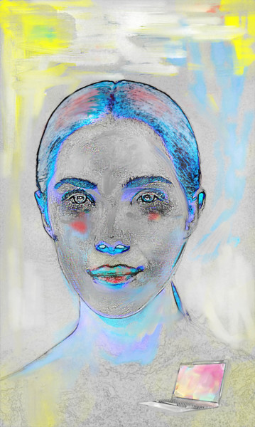 Digitale Kunst mit dem Titel "Colors of computer…" von Jean-Christophe Mandelli, Original-Kunstwerk, Digitale Malerei