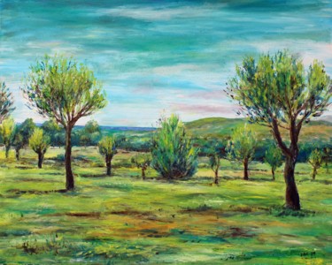 "Landscape with Almo…" başlıklı Tablo José A Cavaco tarafından, Orijinal sanat, Petrol