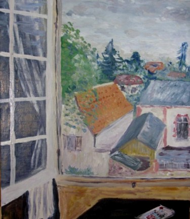 Schilderij getiteld "Ecole" door Jean Charles Coffin, Origineel Kunstwerk, Olie