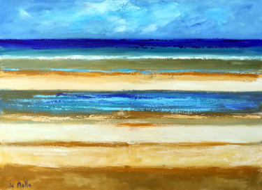 Peinture intitulée "littoral n°4" par Jean-Christophe Malle, Œuvre d'art originale, Huile