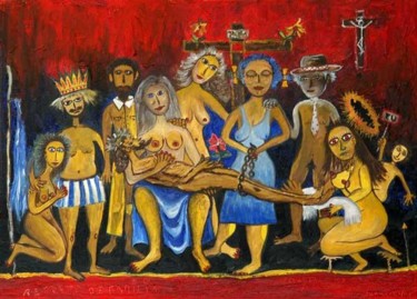Painting titled "The Family Portrait" by Jose Carlos Sarmento, Original Artwork, Oil