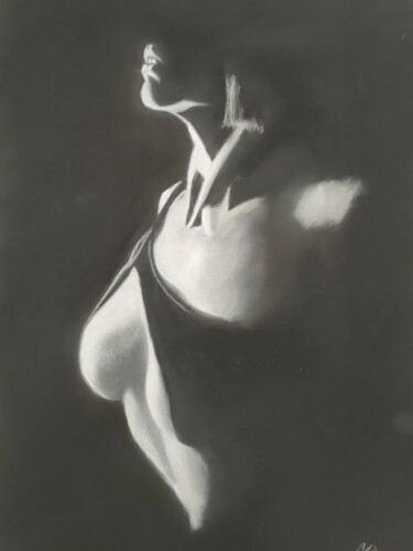 Drawing titled "la belle inconnue 3" by Jean Alvarez, Original Artwork, Pastel