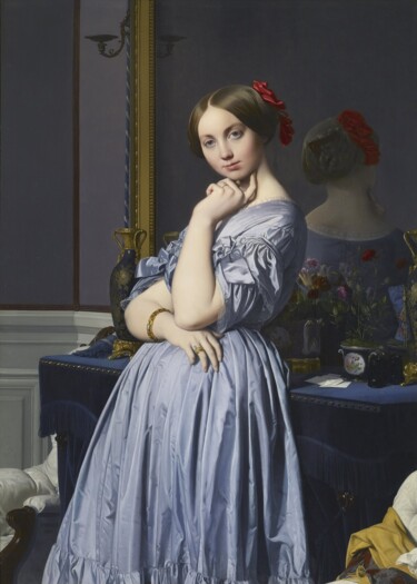 Pintura intitulada "Portrait de Comtess…" por Jean-Auguste-Dominique Ingres, Obras de arte originais, Óleo