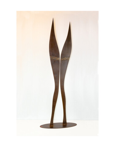 雕塑 标题为“Jambes Lames” 由Jean-Bernard Legendre, 原创艺术品, 金属