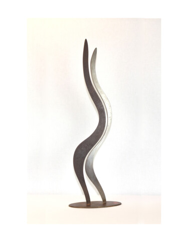 Rzeźba zatytułowany „Ondes” autorstwa Jean-Bernard Legendre, Oryginalna praca, Metale