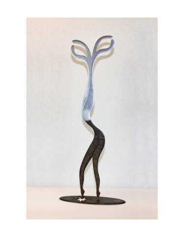Скульптура под названием "Miroir" - Jean-Bernard Legendre, Подлинное произведение искусства, Металлы