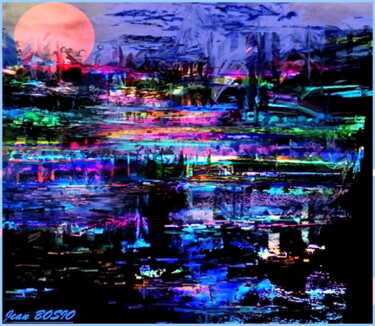 Digital Arts titled "SUNREVOBLUO" by Jean Bosio, Original Artwork, Digital Painting