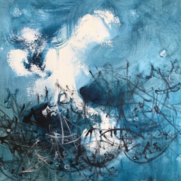 Pintura titulada "La vague sumersive" por Jean Brisé, Obra de arte original, Acrílico Montado en Bastidor de camilla de made…