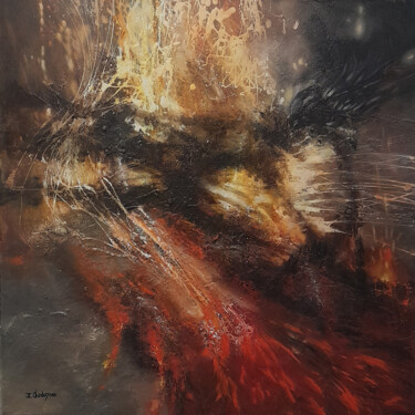 Schilderij getiteld "EFFUSION" door Jean Charles Chédozeau, Origineel Kunstwerk, Olie