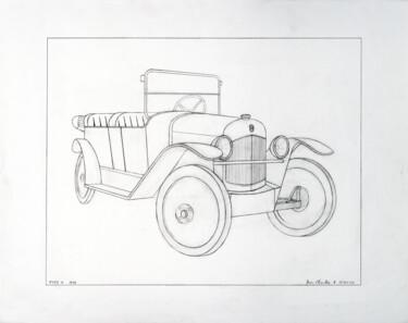 Zeichnungen mit dem Titel "Type A 1919" von Jean-Charles Hecquet, Original-Kunstwerk, Bleistift