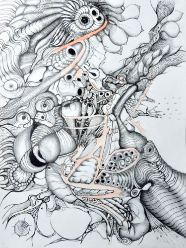 Dessin intitulée "Pouce-pied" par Jean-Chrétien Favreau, Œuvre d'art originale, Crayon