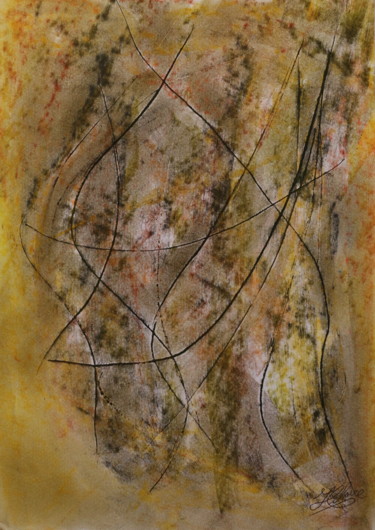 Картина под названием "1 / Douces Courbes" - Jean-Christophe Hilaire, Подлинное произведение искусства, Пастель