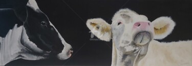 Painting titled "LES VACHES" by Jean-Christophe Labrue, Original Artwork, Acrylic