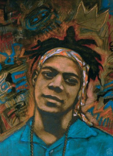 Peinture intitulée "Basquiat.jpg" par Jean-Christophe Latger, Œuvre d'art originale, Aquarelle