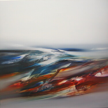 Painting titled "CHEVELURE MARINE" by Jean Claude Barthel, Original Artwork, Oil Mounted on Wood Stretcher frame