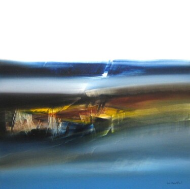 Painting titled "COMPOSITION CHROMAT…" by Jean Claude Barthel, Original Artwork, Oil Mounted on Wood Stretcher frame