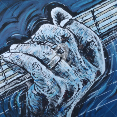Pittura intitolato "Marcus Miller" da Jean-Claude Bertrand, Opera d'arte originale, Acrilico Montato su Telaio per barella i…
