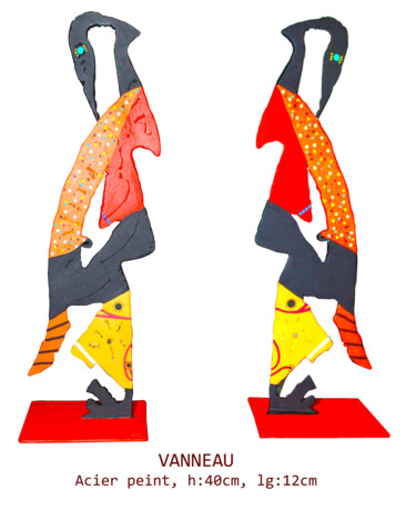 「VANNEAU」というタイトルの彫刻 Jean Claude Causseによって, オリジナルのアートワーク, 金属