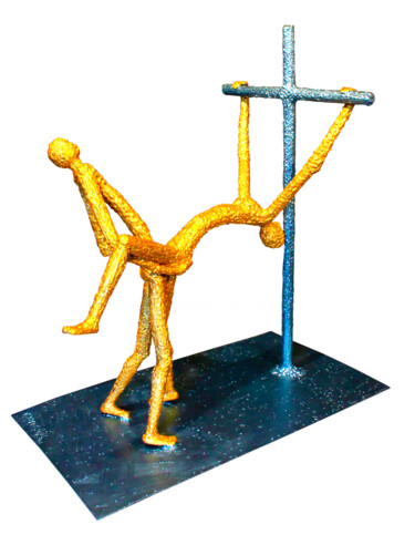 Sculpture titled "Marie Madeleine" by Jean Claude Causse, Original Artwork, Metals