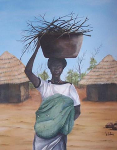 Malarstwo zatytułowany „Sénégalaise” autorstwa Jean-Claude Latour, Oryginalna praca