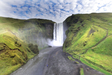 Photographie intitulée "Cascades d'Islande 1" par Jean-Claude Mathier, Œuvre d'art originale, Photographie numérique