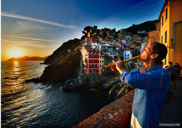 Fotografía titulada "Riomaggiore" por Jean-Claude Mathier, Obra de arte original, Fotografía digital