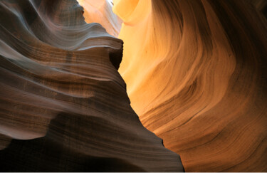 Fotografie getiteld "Antelope Canyon 1" door Jean-Claude Mathier, Origineel Kunstwerk, Digitale fotografie