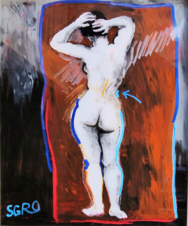 Pintura titulada "hommage à la femme…" por Jean-Claude Sgro, Obra de arte original, Acrílico Montado en Bastidor de camilla…