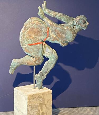 Sculpture intitulée "patineuse" par Jean-Claude Sgro, Œuvre d'art originale, Bronze